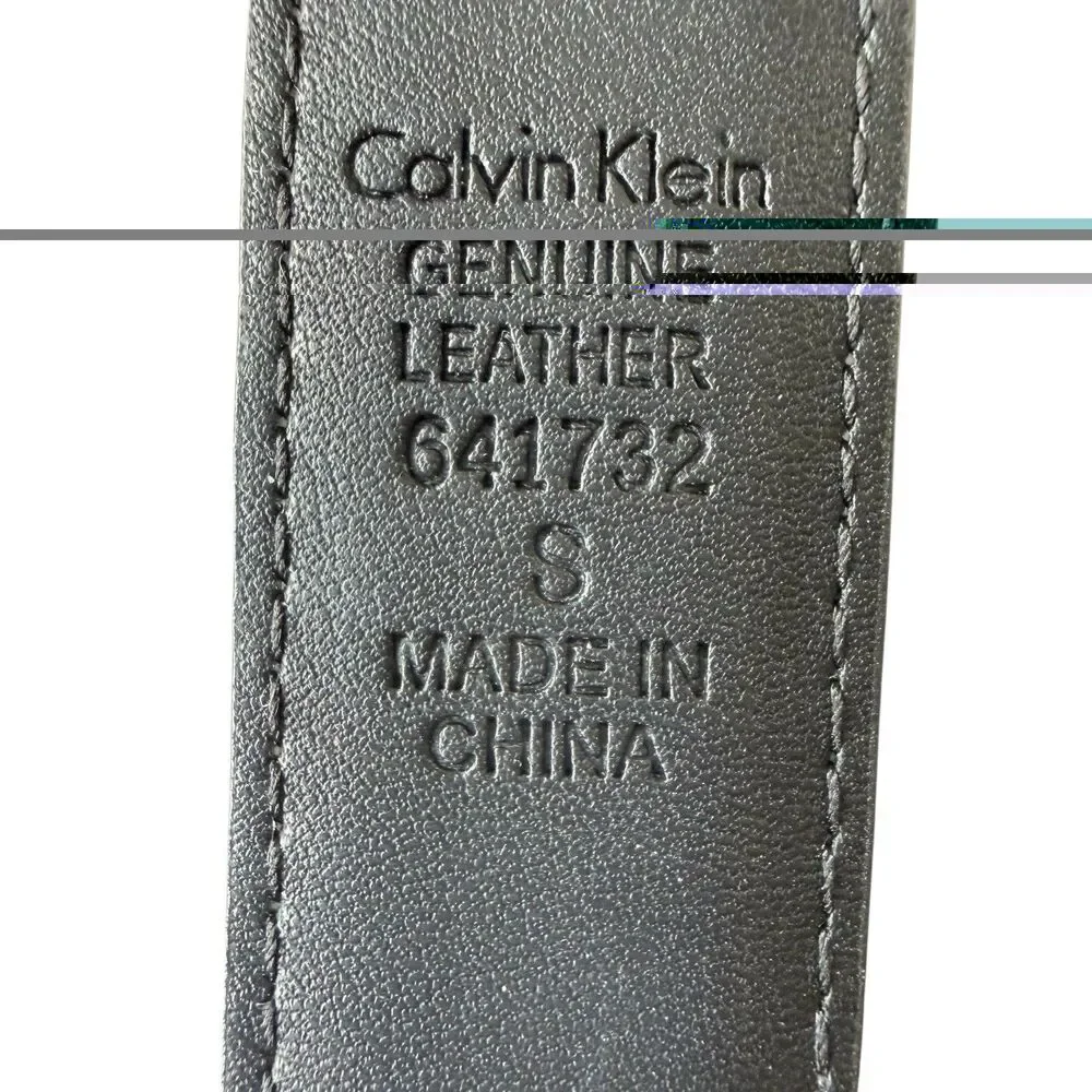 Calvin Klein Reversible Leather Belt Black White Silver Buckle Size Small 641732